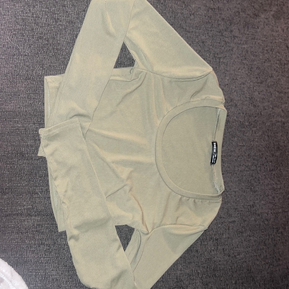 olive green long sleeve shirt size small